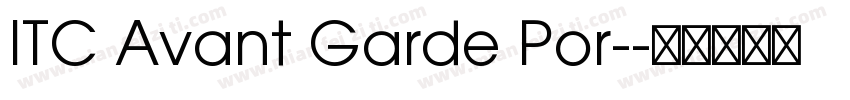 ITC Avant Garde Por-字体转换